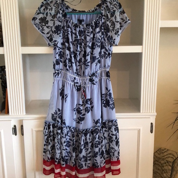 tommy hilfiger off the shoulder dress